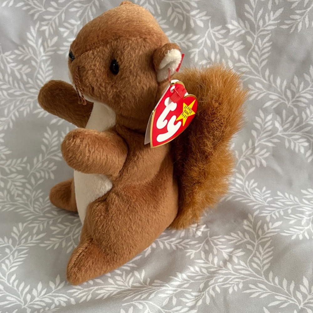 Ty Brown Squirrel Plush Nuts